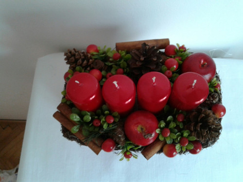 Adventní svícen v košíku — foto 5