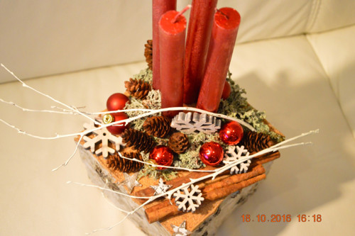 Adventní svícen bříza červená — foto 2