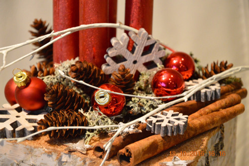 Adventní svícen bříza červená — foto 3