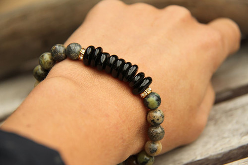 Náramok serpentín/onyx — foto 2