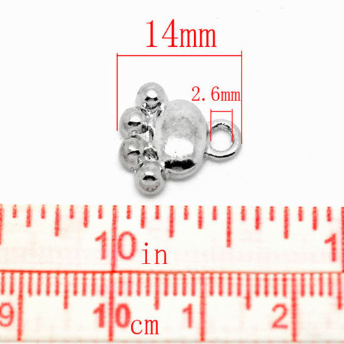 Tlapka/ platina/ 14x13mm — foto 2