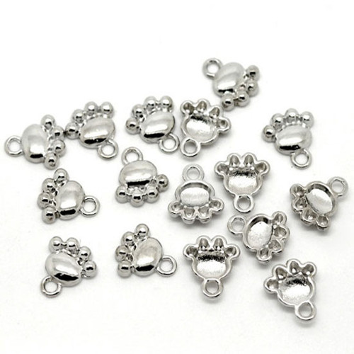 Tlapka/ platina/ 14x13mm — foto 3