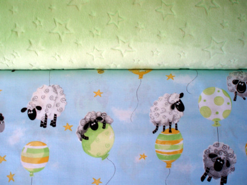 Minky Embossed Star Cuddle LIME — foto 3