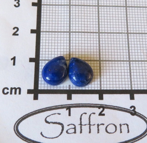 Lapis lazuli, kapičky 8x10 mm, pár č.4 — foto 2