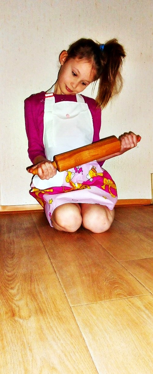 Dětská zástěrka -žirafí rodinka — foto 5