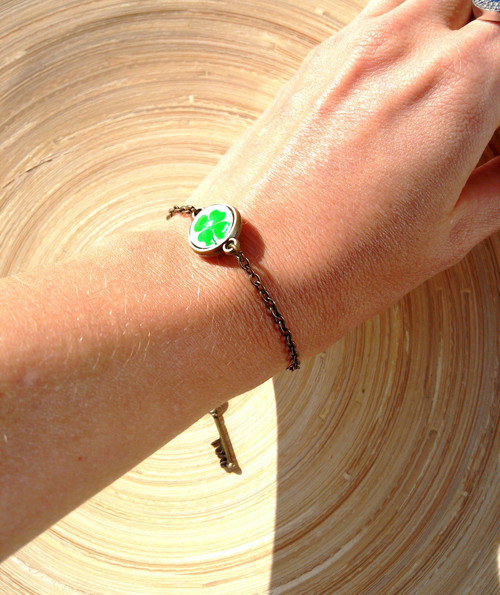 Na štestí - náramek s čtrlistkem — foto 6
