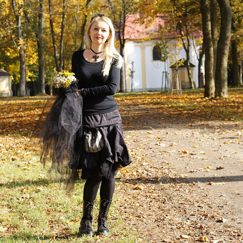 Dušičková...balonová sukně vel S/M — foto 4