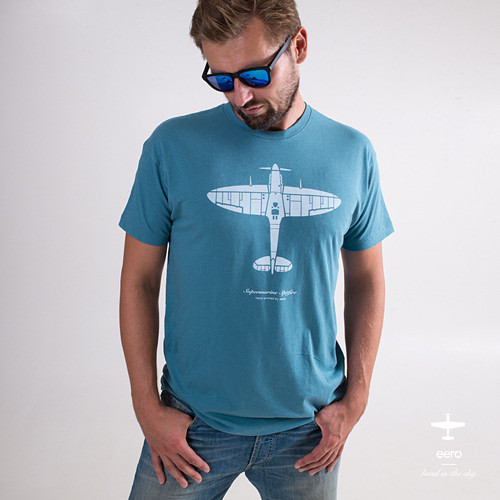 Supermarine spitfire blue steel / tričko — foto 4