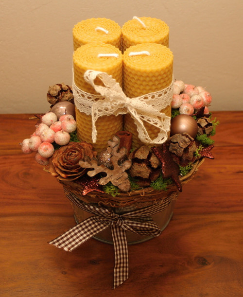 Přírodní adventní svícen — foto 2