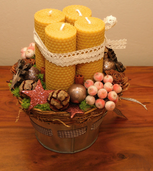 Přírodní adventní svícen — foto 3
