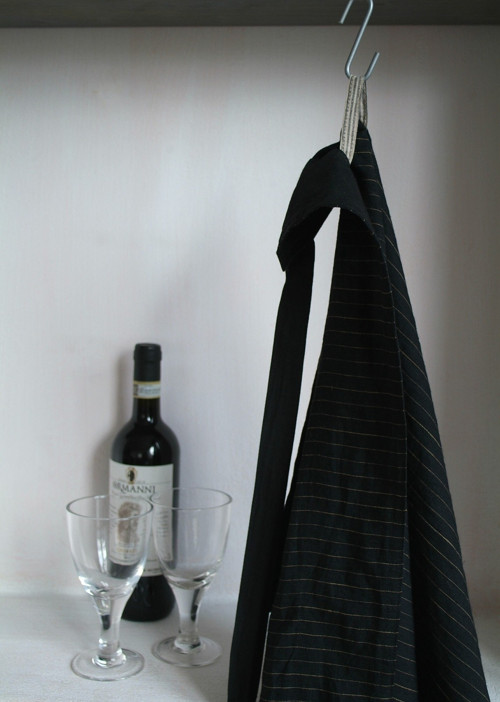 CAFÉ černá - pánská /unisex/ zástěra len — foto 6