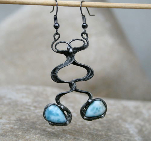 Larimar náušnice — foto 2