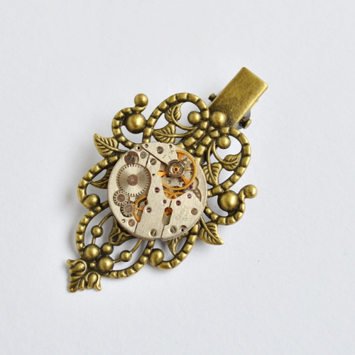 Sponka do vlasů, se strojkem, steampunk — foto 2