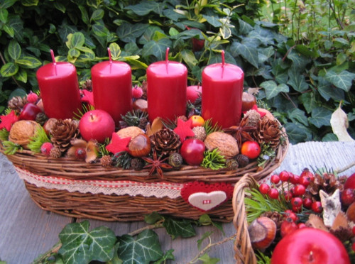 Adventní košíček s jablíčky — foto 6