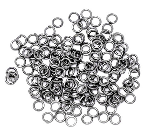 Kroužky/ gunmetal/ 4mm — foto 2