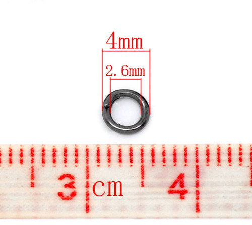 Kroužky/ gunmetal/ 4mm — foto 3