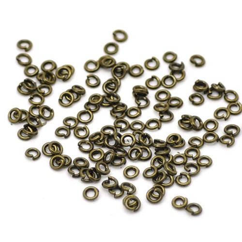 Kroužky/ ant.bronz/ 3mm — foto 2