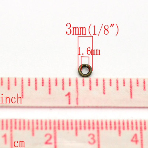 Kroužky/ ant.bronz/ 3mm — foto 3