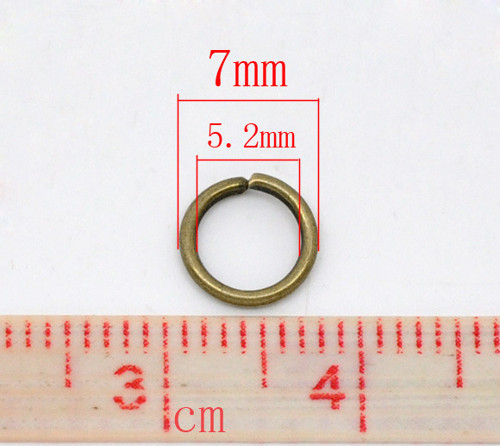 Kroužky/ ant.bronz/ 7mm, tl. 0,9mm — foto 3