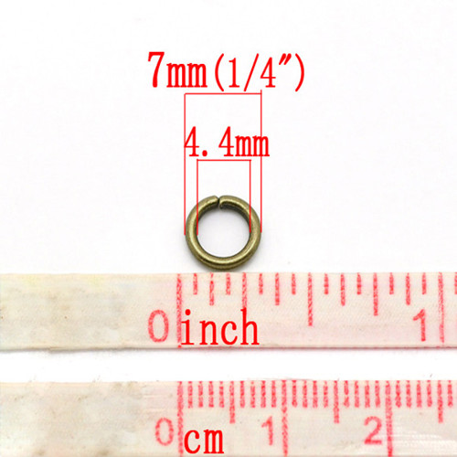 Kroužky/ ant.bronz/ 7mm, tl. 1,3mm — foto 3