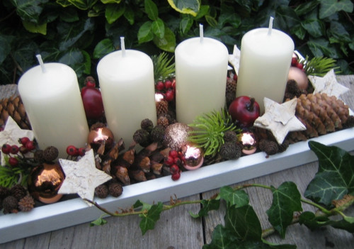 Adventní svícen v dřevěné krabičce — foto 5