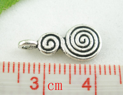 Spirála DUO/ ant.stříbro/ 17x8mm — foto 2