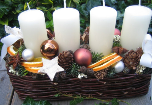 Adventní košíček s pomeranči — foto 2