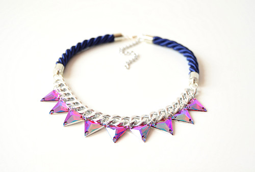 Náhrdelník Silver Blue Triangles — foto 2