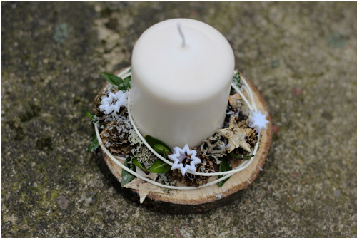 Adventní svícen přírodní bílý — foto 2