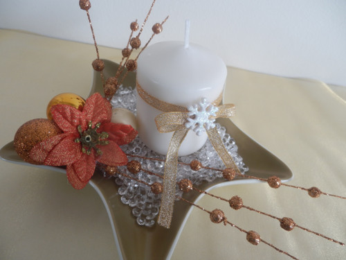 Vánoční, adventní svícen, svíčka — foto 3
