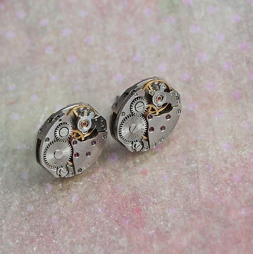 Steampunkové náušnice — foto 2
