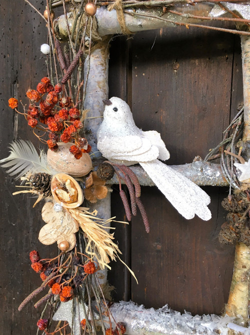 Zimní okýnko - závěsná dekorace — foto 3