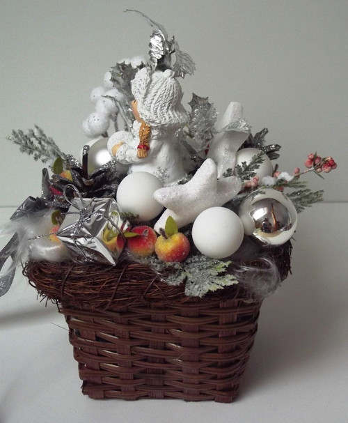 Vánoční dekorace - košík — foto 3