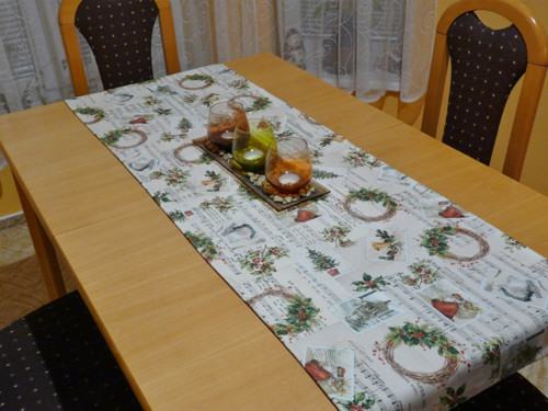 Středový ubrus - pohlednice + noty — foto 2