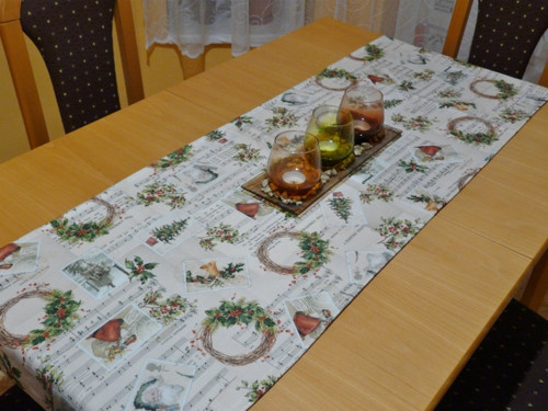 Středový ubrus - pohlednice + noty — foto 4