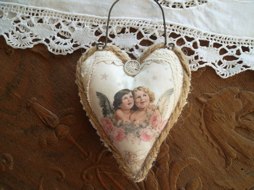 Vánoční srdíčko - andílci — foto 2