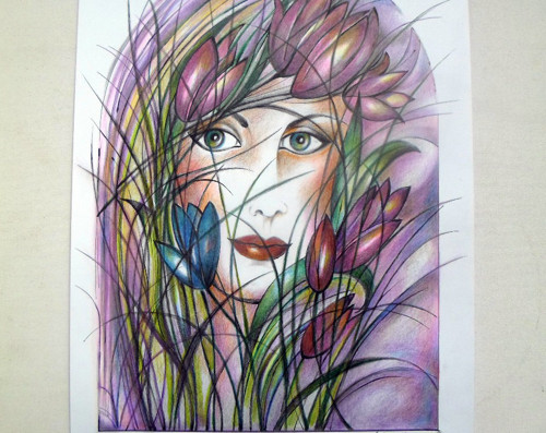 Oči do duše: perokresba+pastel — foto 4