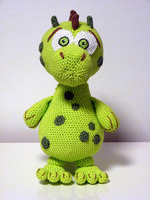 Háčkovaný dinosaurus Dino Lucky - návod — foto 2