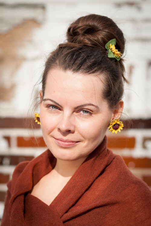 Náušnice slunečnicové — foto 4