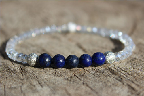 Lapis lazuli.. Náramek s minerály — foto 4