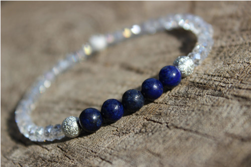 Lapis lazuli.. Náramek s minerály — foto 3