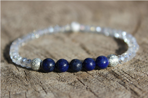 Lapis lazuli.. Náramek s minerály — foto 6