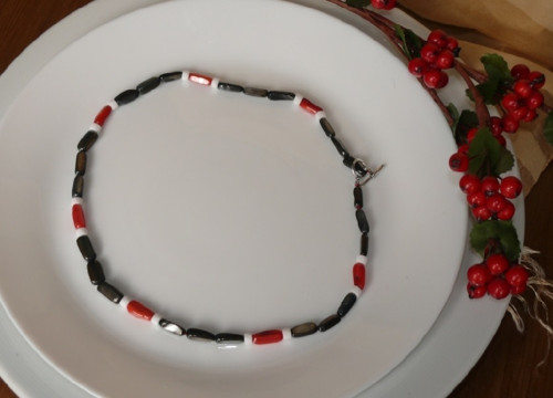 Pánský náhrdelník - přírodní perleť - hadí — foto 2