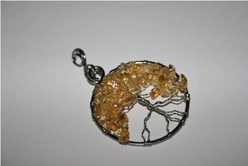 Amulet STROM ŽIVOTA - Citrín - chirurgická ocel — foto 5