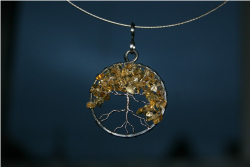 Amulet STROM ŽIVOTA - Citrín - chirurgická ocel — foto 6
