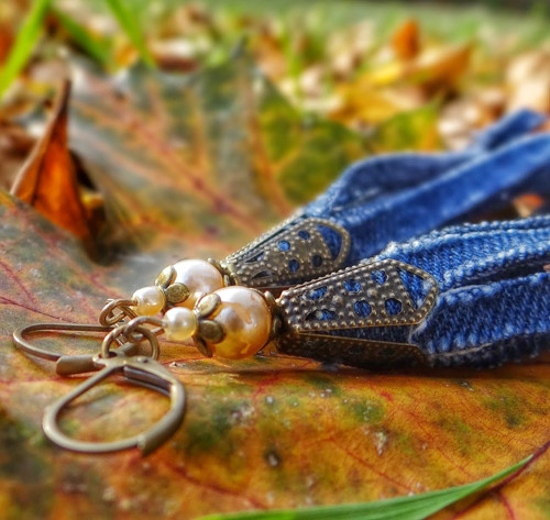 Riflové střapaté IV - boho náušnice — foto 5