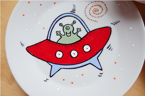 Pro kosmonauta, malovany porcelán. — foto 3