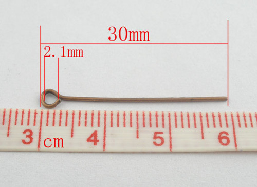 Ketlovací jehla/ měď/ 30x0,7mm — foto 2