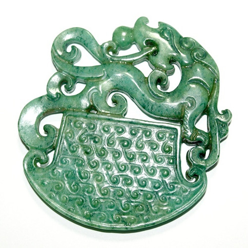 Amulet Tibet - DRAK extra, zelený jadeit — foto 2