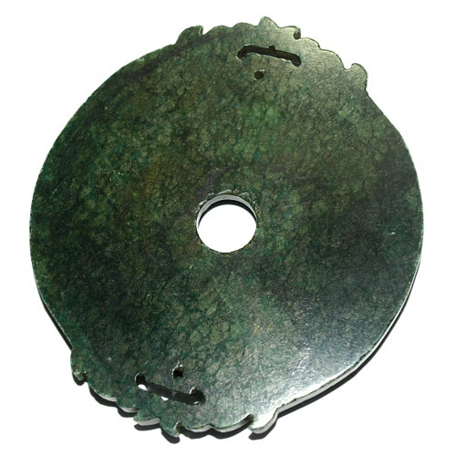 Amulet Tibet - TŘI DRACI extra, zelený jadeit — foto 3